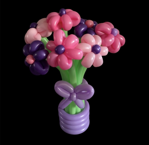 Bloemboeket roze-paars